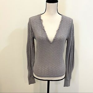 NWT Free People Sugar Mist V-Neck Top - Size XS